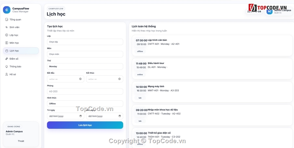quản lý,quản lý lớp học,quản lý đồ án